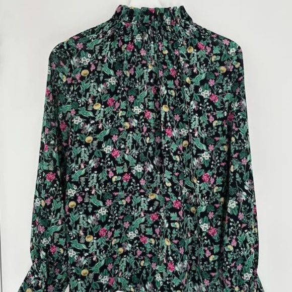 J. Crew Floral Ruffle Chiffon Popover with Camisole - Picture 4 of 6